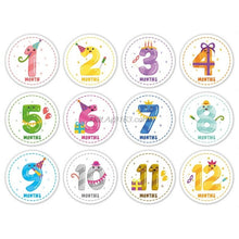 Load image into Gallery viewer, Cherish Every Moment: 12-Piece Baby Photography Monthly Milestones Photo Cards

