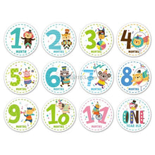 Load image into Gallery viewer, Cherish Every Moment: 12-Piece Baby Photography Monthly Milestones Photo Cards
