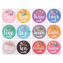 Load image into Gallery viewer, Cherish Every Moment: 12-Piece Baby Photography Monthly Milestones Photo Cards
