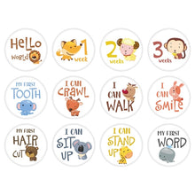 Load image into Gallery viewer, Cherish Every Moment: 12-Piece Baby Photography Monthly Milestones Photo Cards

