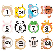 Load image into Gallery viewer, Cherish Every Moment: 12-Piece Baby Photography Monthly Milestones Photo Cards
